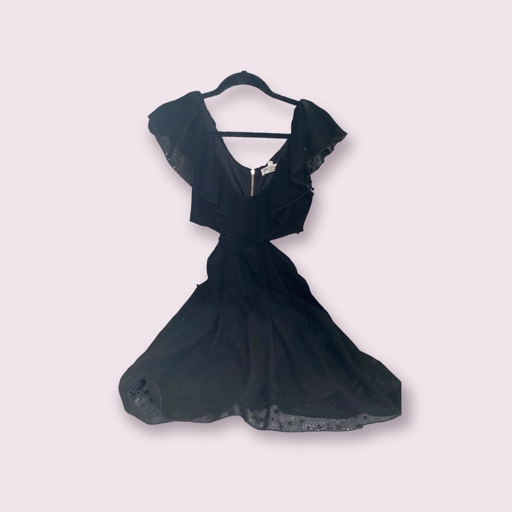 black cutout dress